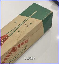 Vintage 1950s Shiny Brite Glass Christmas tree topper ornament withBox