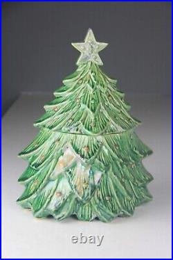 Vintage 1959 McCoy Pottery Christmas Tree Ornaments Cookie Jar USA READ
