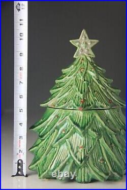 Vintage 1959 McCoy Pottery Christmas Tree Ornaments Cookie Jar USA READ