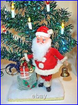 Vintage 1960's Amico Santa Claus & Christmas Tree lighted display 120v near mint