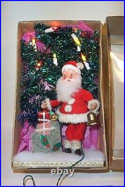 Vintage 1960's Amico Santa Claus & Christmas Tree lighted display 120v near mint