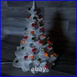Vintage 1960s MCM Arnels White Ceramic Christmas Tree 19 RARE