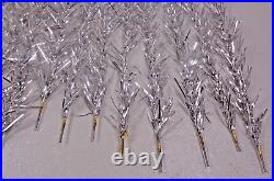 Vintage 1960s Silver Glow Arandell 6.5H 49 prowith49 Aluminum Christmas Tree