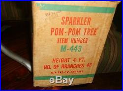 Vintage 1964 Aluminum Pom 4ft Christmas Tree n Box Complete with papers Excellent