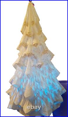 Vintage 1964 Econolite Twinkle Twee Glitter Celluloid Lighted Christmas Tree 18