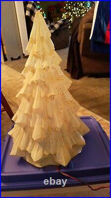 Vintage 1964 Econolite Twinkle Twee Glitter Celluloid Lighted Christmas Tree 18