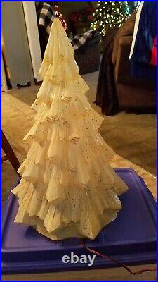 Vintage 1964 Econolite Twinkle Twee Glitter Celluloid Lighted Christmas Tree 18