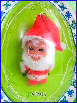 Vintage 1968 Mattel Liddle Kiddles Santa Claus Christmas Tree Ornament Mint MOC