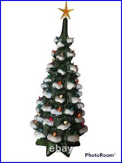 Vintage 1970's 24 Atlantic Mold Ceramic Christmas Tree