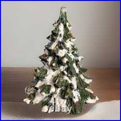 Vintage 1970's Atlantic Mold 17 Ceramic Light Up Christmas Tree Flocked Vintage 1970's Atlantic Mold 17 Ceramic Light Up Christmas Tree Flocked