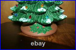 Vintage 1970's Ceramic Christmas Tree Norvell Mold 18 2 Piece With Music Box