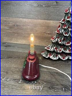 Vintage 1970's Oval Shaped Ceramic Christmas Tree With Base H16 X W11