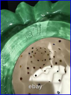 Vintage 1970s Cramer Mold Christmas Tree Ceramic Multi-Color Lights 14 Tall