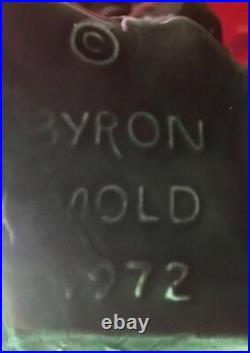 Vintage 1972 Byron Molds 21 Ceramic Christmas Tree Lighted w Peg Lights & Base