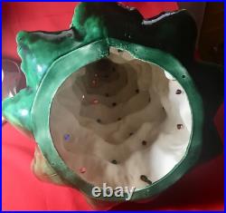 Vintage 1972 Byron Molds 21 Ceramic Christmas Tree Lighted w Peg Lights & Base