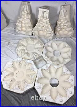 Vintage 1974 Atlantic CHRISTMAS TREE Ceramic Slip Casting Mold Set A64/a/b