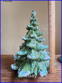 Vintage 1974 Atlantic Mold 18 Ceramic Christmas Tree with Base NO LIGHTS/STAR