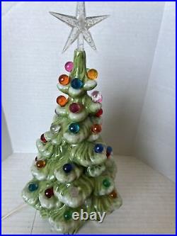 Vintage 1975 Electric Christmas Tree Light Up 14 Atlantic Ceramic Works