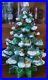 Vintage 1976 Ceramic Mold Snow Cap Lights Christmas Tree 13 Origional
