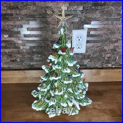 Vintage 1979 14 Ceramic Christmas Tree Holiday Decoration Display No Base