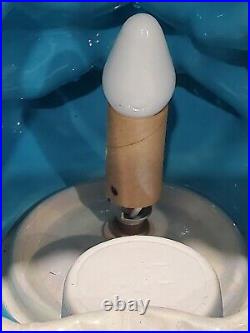 Vintage 1979 Ceramic White Christmas Tree Light & Figurine Inside Byron Mold