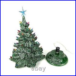 Vintage 1979 Nowells Mold 21 Tall Green Ceramic Christmas Tree With Extras