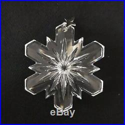 Vintage 1980's Retired Swarovski Crystal Snowflake Christmas Tree Ornament-box