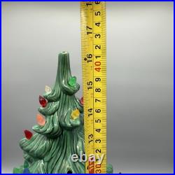 Vintage 1980s Atlantic Mold Ceramic Christmas Tree 16 Inch Lighted