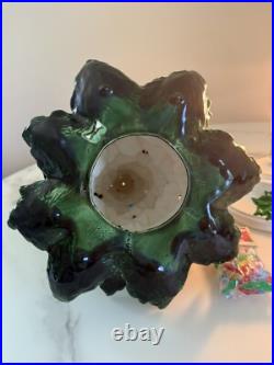 Vintage 1982 16 Green Ceramic Christmas Tree With Lights