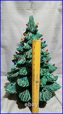 Vintage 1985 (20Tall) 3-Tier Ceramic Christmas Tree & Music Box Nowell Mold