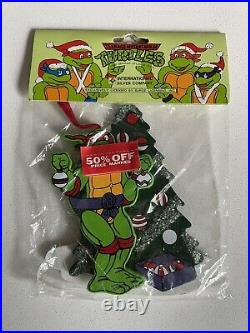 Vintage 1990 Teenage Mutant Ninja Turtles Ornament Christmas Tree All 4 TMNT NEW