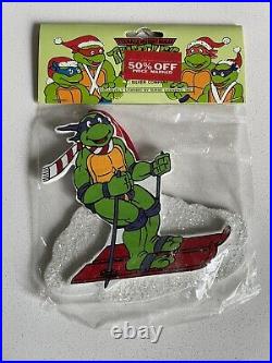 Vintage 1990 Teenage Mutant Ninja Turtles Ornament Christmas Tree All 4 TMNT NEW