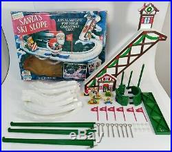 Vintage 1992 Mr. Christmas SANTA'S SKI SLOPE Animated Tree Decoration WITH BOX