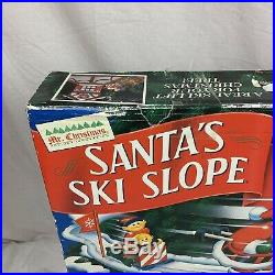 Vintage 1992 Mr Christmas Sants Ski Slope Tree Decoration Complete Tested