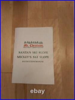 Vintage 1993 Boxed Mr Christmas Santa's Ski Slope + Instructions WORKING