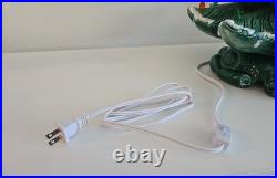 Vintage 20.5 X14 Flocked Atlantic Mold Ceramic Christmas Tree Scroll Base Star