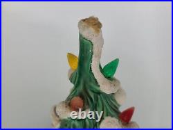 Vintage 20 Atlantic Mold Ceramic Christmas Tree With Snow Lights (TESTED)