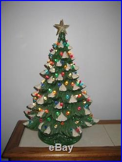 Vintage 20 High Ceramic Musical Christmas Tree