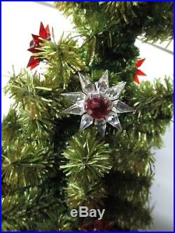 Vintage 20 Light C-6 Christmas Light Tree Full Of Old Matchless Stars