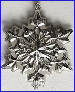 Vintage 2010 Gorham Sterling Silver Christmas Snowflake Tree Ornament Pouch& Box