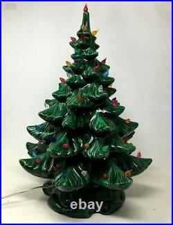 Vintage 21 Ceramic Lighted Christmas Tree 1970's