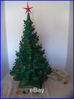 Vintage 21 Tall Ceramic Christmas Tree, FREE SHIPPING