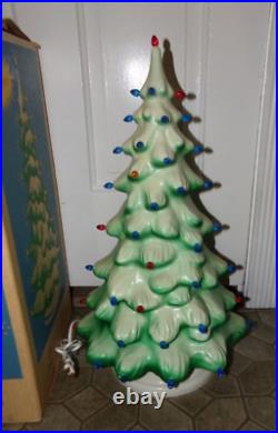 Vintage 21 Union Products Blow Mold Christmas Tree with Color Pegs