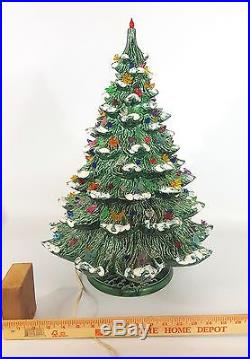 Vintage 22 1970's Ceramic Flocked Christmas Tree