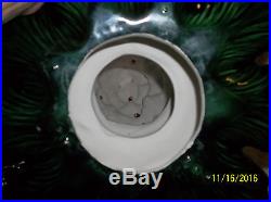 Vintage 22 Atlantic Mold Ceramic Christmas Tree 100+ Lights Star EUC