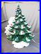 Vintage 22 In. Lighted Ceramic Snow Flocked 3 Piece Christmas Tree