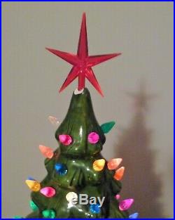 Vintage 23 Ceramic Light Up Christmas Tree 1973. MUST SHIP SOON