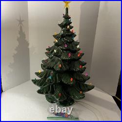 Vintage 24 Atlantic Mold Ceramic Christmas Tree Green 25x15 Ornament Vintage 24 Atlantic Mold Ceramic Christmas Tree Green 25x15 Ornament