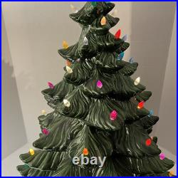 Vintage 24 Atlantic Mold Ceramic Christmas Tree Green 25x15 Ornament Vintage 24 Atlantic Mold Ceramic Christmas Tree Green 25x15 Ornament