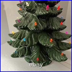 Vintage 24 Atlantic Mold Ceramic Christmas Tree Green 25x15 Ornament Vintage 24 Atlantic Mold Ceramic Christmas Tree Green 25x15 Ornament